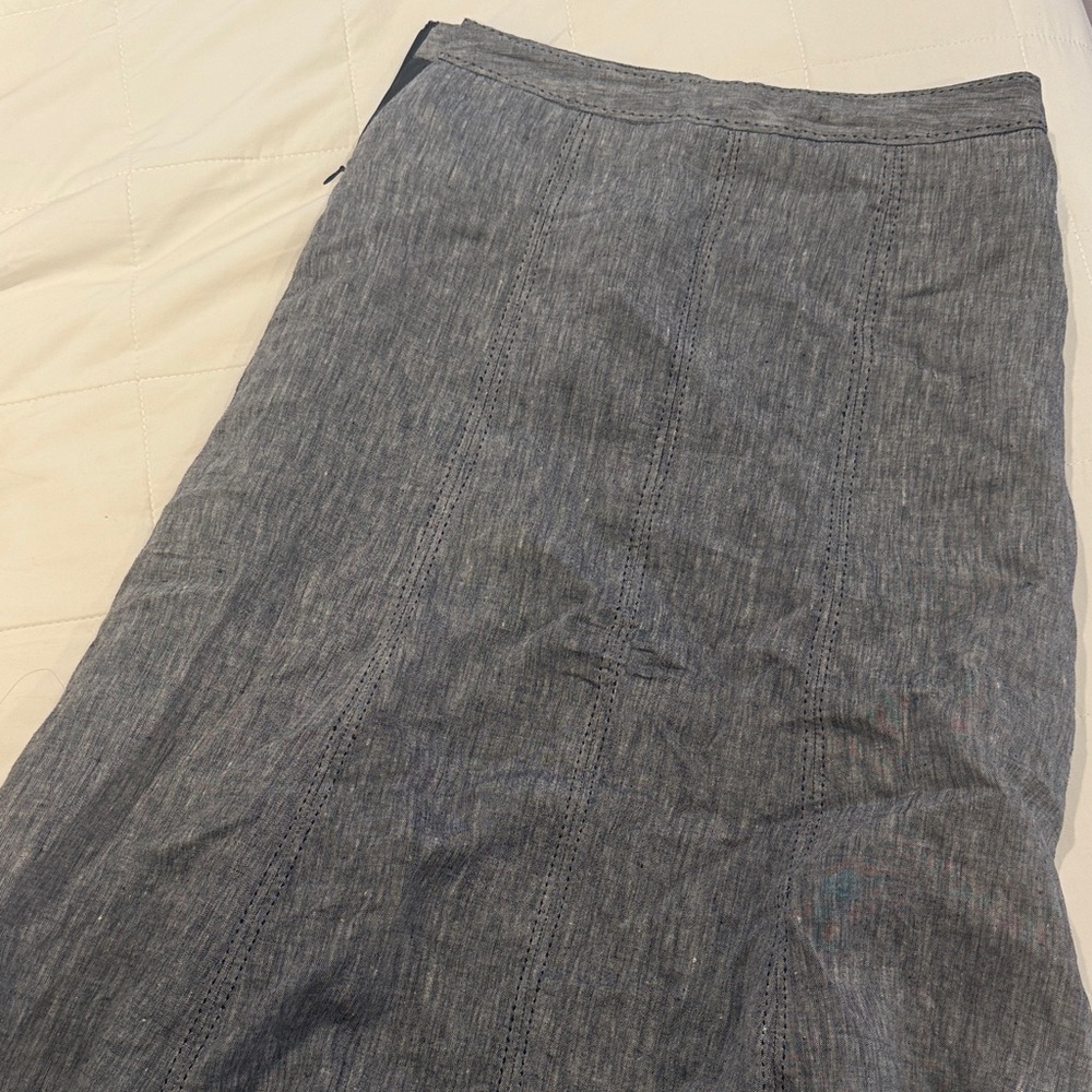 Blue linen maxi Skirt